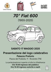 locandina LOGO 70 anni FIAT 600