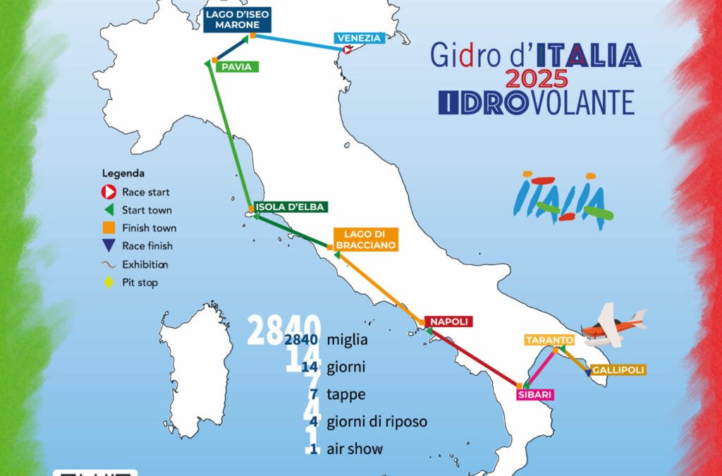 In volo sull’Italia: arriva il “Gidro d’Italia 2025”